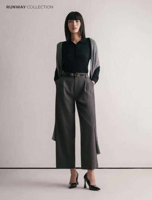 Áo Polo Dài Tay Nữ 100% Wool