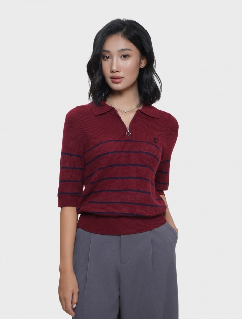 Áo len nữ cổ polo