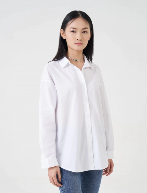Áo sơ mi nữ dài tay dáng suông