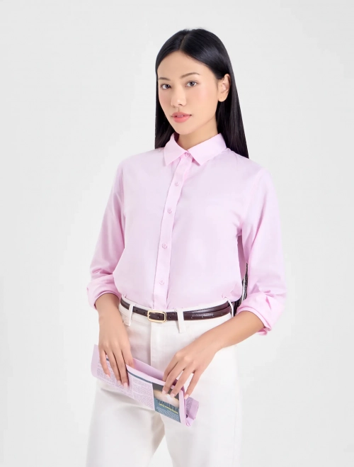 Áo sơ mi nữ dài tay dáng suông