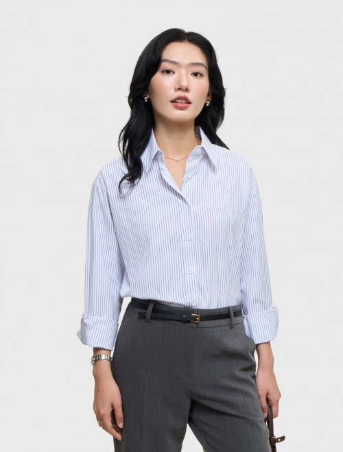 Áo sơ mi nữ dài tay dáng suông