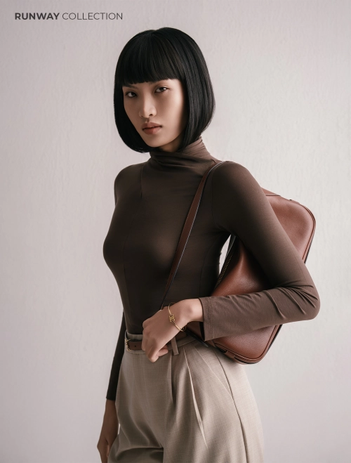 Áo Cổ Cao Tay Dài