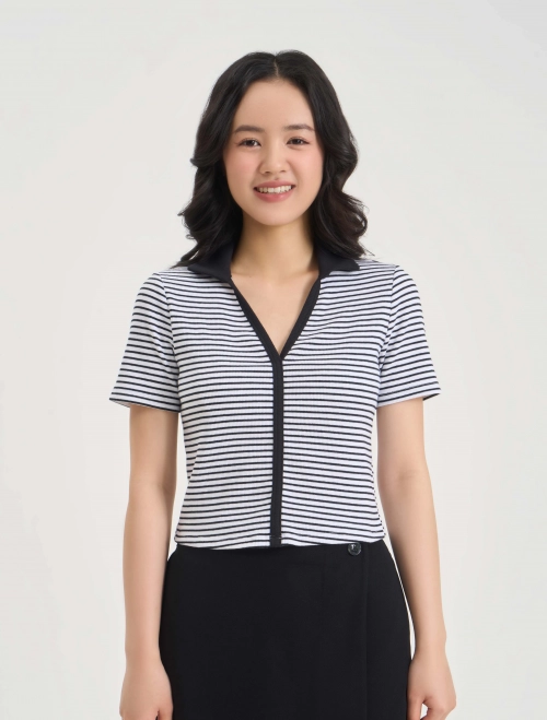 Áo polo croptop nữ dáng ôm