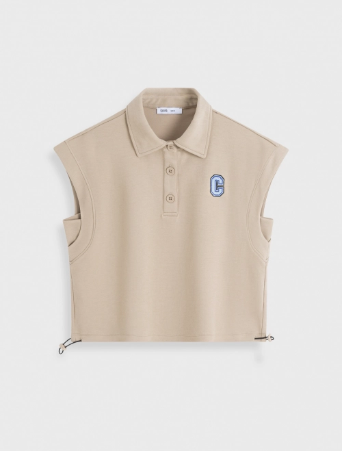 Áo polo nữ tay chờm