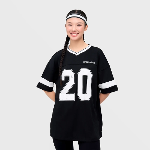 Áo phông active nữ oversize có hình in