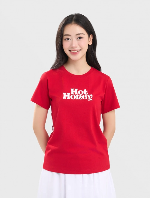 Áo phông nữ dáng suông có hình in