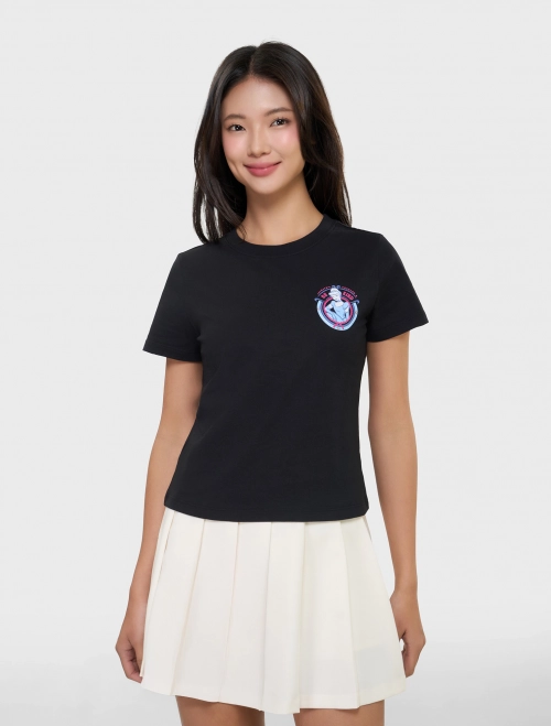Áo phông nữ cotton USA in hình Princess
