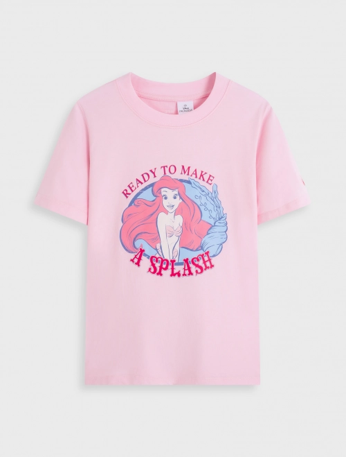 Áo phông nữ cotton USA in hình Princess