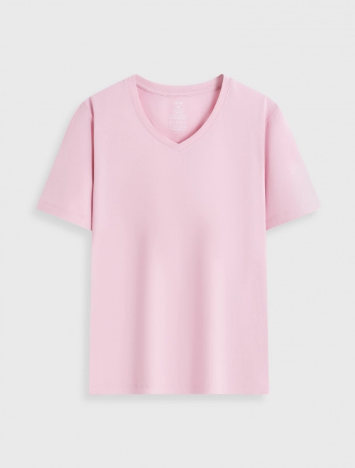 Áo phông nữ basic cổ tim