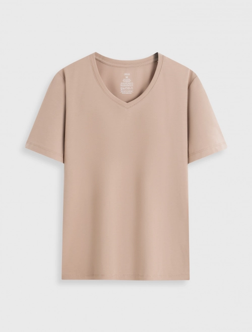 Áo phông nữ basic cổ tim