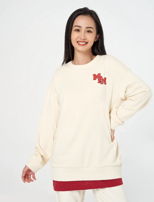 Áo nỉ nữ có hình in
