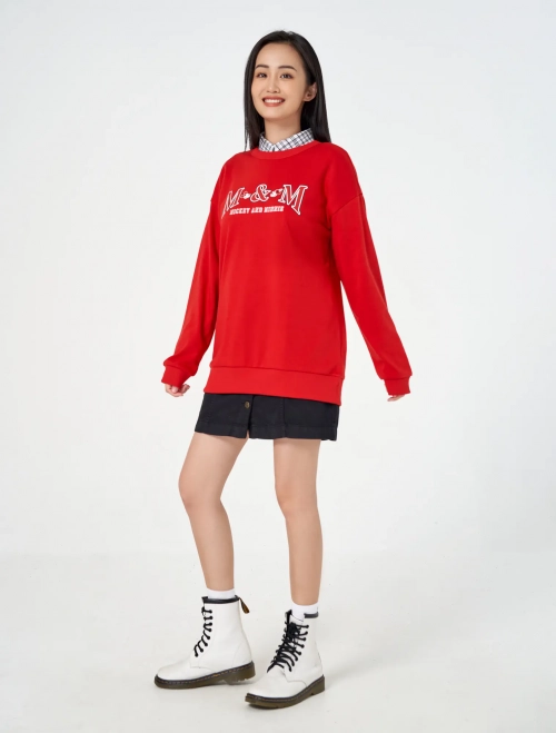 Áo nỉ nữ có hình in