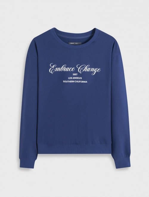 Áo nỉ nữ cotton USA có hình in