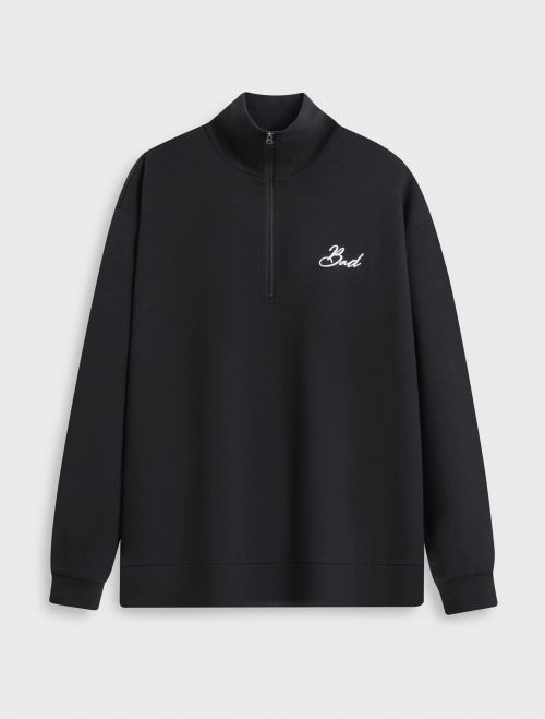 Áo nỉ nữ có khóa cổ, interlock