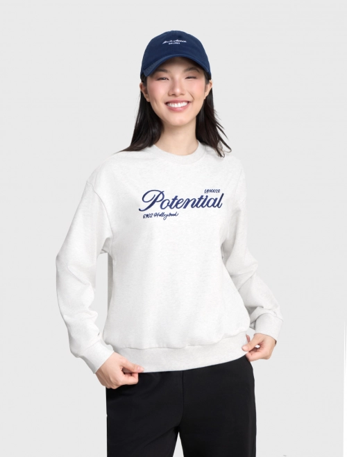 Áo nỉ nữ có hình in