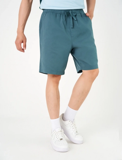 Quần soóc nam cotton cạp chun túi chéo