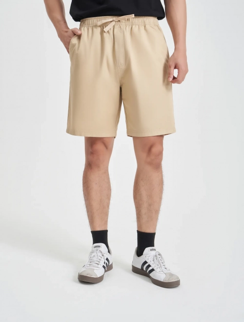 Quần soóc nam cotton cạp co giãn có túi bên