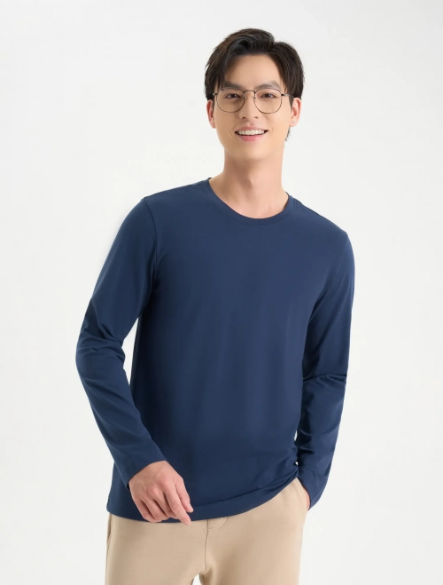 Áo body nam cổ tròn