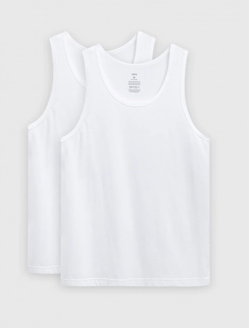 Combo 2 áo ba lỗ mặc nhà nam cotton cổ tròn