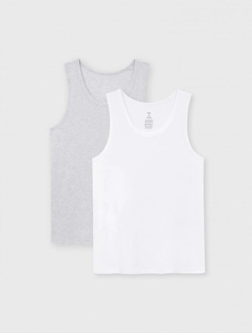 Combo 2 áo ba lỗ mặc nhà nam Cotton USA | OEKO-TEX