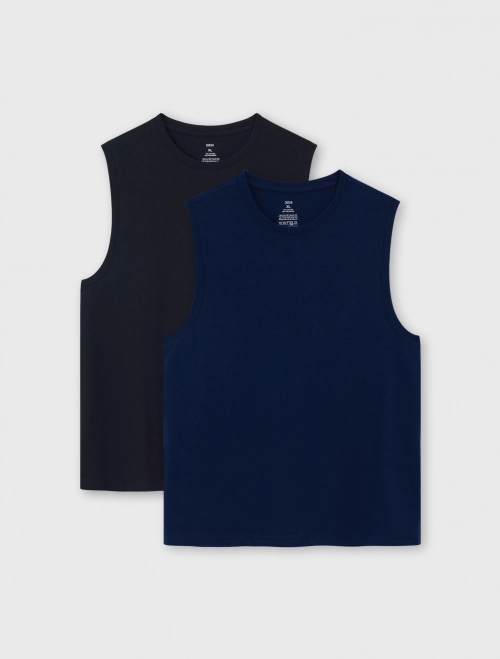 Combo 2 áo sát nách mặc nhà nam Cotton USA | OEKO-TEX