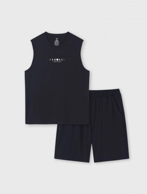 Bộ mặc nhà nam Cotton USA có hình in