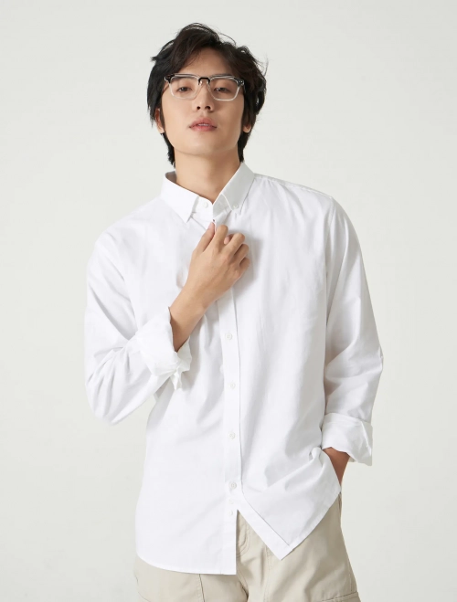 Áo sơ mi Oxford nam cotton dài tay