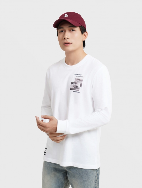 Áo phông dài tay nam có hình in