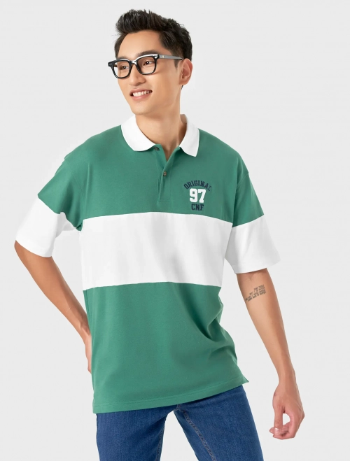 Áo polo nam cotton có hình thêu