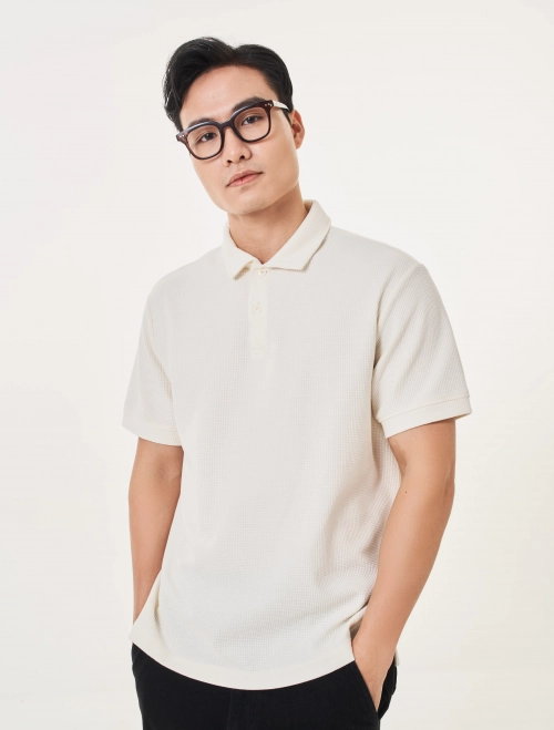 Áo polo nam vải waffle dệt tổ ong cao cấp