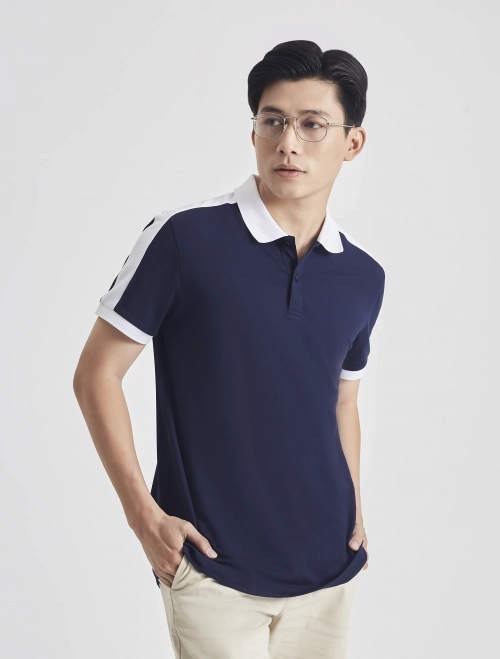 Áo polo nam phối màu