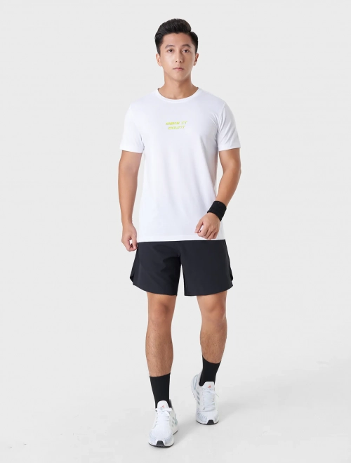 Áo phông nam active anti UV quickdry dáng suông có hình in
