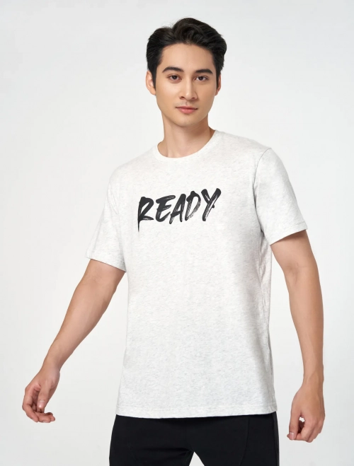 Áo phông nam cotton cổ tròn cộc tay có hình in