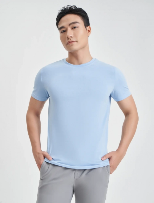 Áo phông nam cổ tròn dáng suông