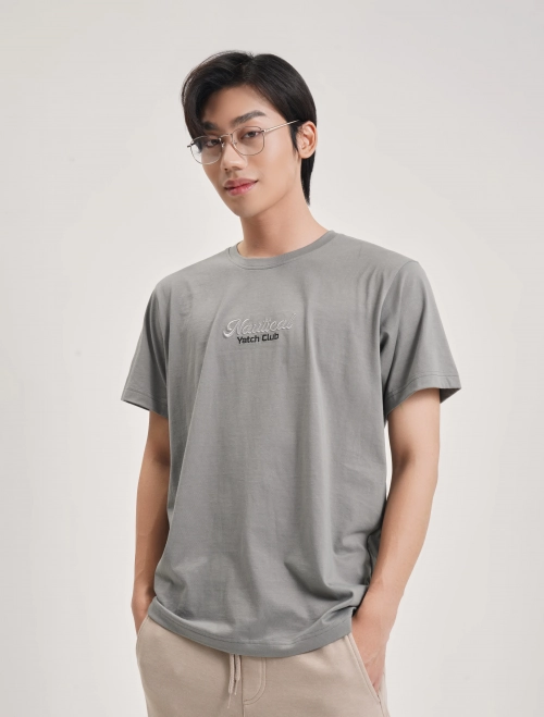 Áo phông nam cotton dáng suông có hình in