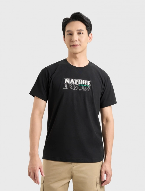 Áo phông nam dáng suông có hình in