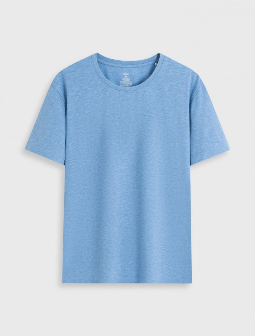 Áo phông nam Cotton USA basic cổ tròn