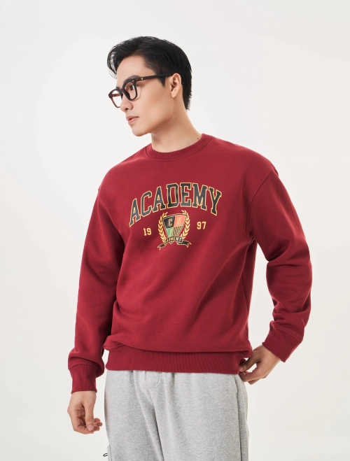 Áo nỉ nam dáng rộng có in hình