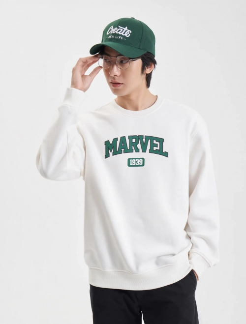 Áo nỉ nam in hình Avenger dáng oversize