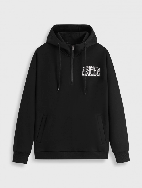 Áo nỉ có mũ nam cào bông có khóa cổ